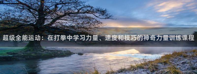 海南征途国际:超级全能运动:在打拳中学习力量、速度和技巧的神